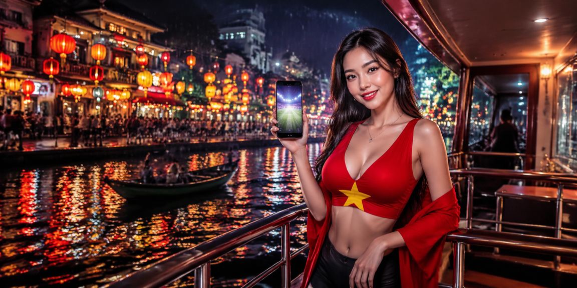 Người dùng tại Hà Nội sử dụng điện thoại thực hiện giao dịch thanh toán trên nền đèn lồng truyền thống